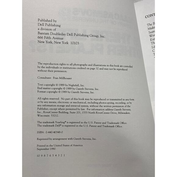 Vintage 1990 Dell Publishing Paperback Book ISBN 0440403480 Astronomy Space - Picture 6 of 11